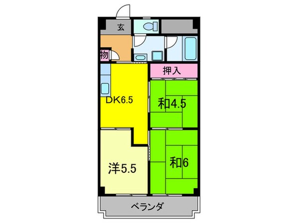 花園マンション巽の物件間取画像